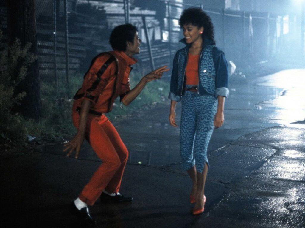 Ola Ray et Michael Jackson dans Thriller